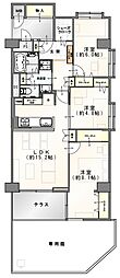 コスモハイツ甲子園口 3LDKの間取図画像