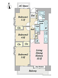 間取図画像 3LDK