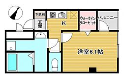 アゼリアガーデンズあざみ野ビル 1Kの間取図画像