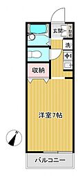 フローラ宮崎台 ワンルームの間取図画像