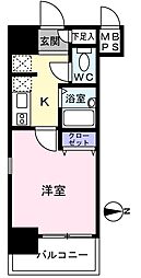 OLIO麻布十番 1Kの間取図画像