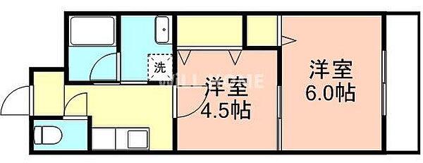 アスリートONE 205｜和歌山県和歌山市中島(賃貸マンション2K・2階・32.40㎡)の写真 その8