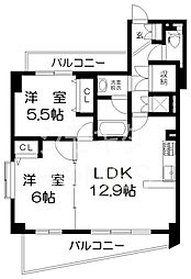 COMFORIA代々木上原 2LDKの間取図画像