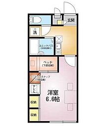 レオパレスfelice3 1Kの間取図画像