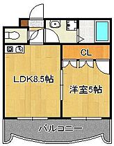 ロイヤルセンターＢＬＤ．  ｜ 福岡県北九州市小倉北区竪町1丁目（賃貸マンション1LDK・10階・33.00㎡） その2