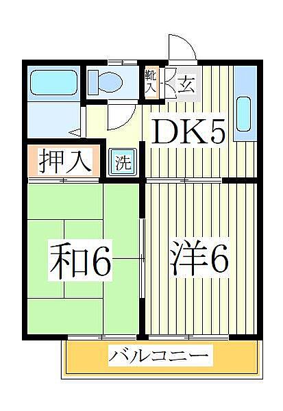 グランドハイツコタケ ｜千葉県柏市明原2丁目(賃貸アパート2DK・2階・34.78㎡)の写真 その2