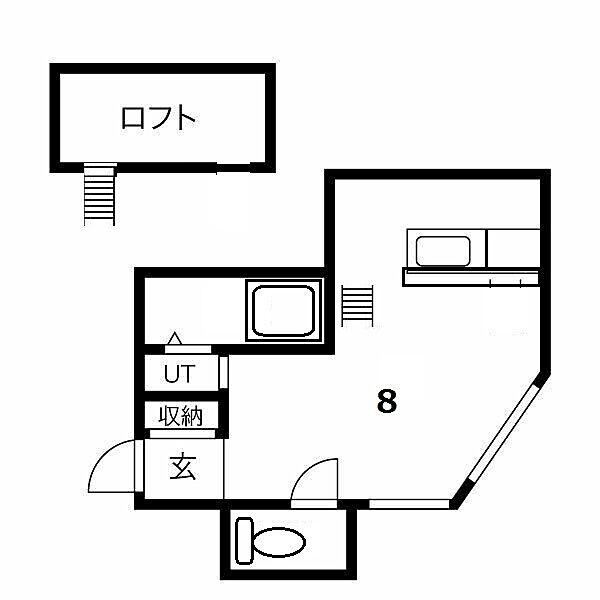 ルミエールアライII 202｜北海道札幌市南区澄川二条２丁目(賃貸アパート1R・2階・27.00㎡)の写真 その2