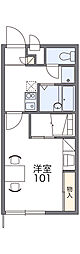 レオパレスWISH 1Kの間取図画像