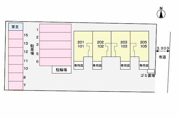 ハイツバラノキ373 205｜愛媛県西条市喜多台(賃貸アパート2DK・2階・50.14㎡)の写真 その2