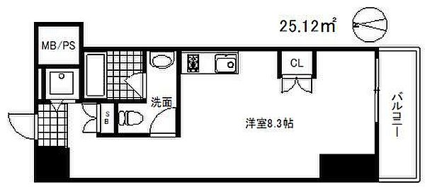 ビスタグランデ東灘 ｜兵庫県神戸市東灘区深江北町４丁目(賃貸マンション1R・7階・25.12㎡)の写真 その2