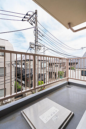 バルコニーから...