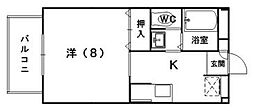メゾンクロスオーバー 1Kの間取図画像