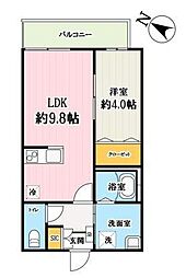 東武東上線 新河岸駅 徒歩13分の賃貸アパート 1階1LDKの間取り