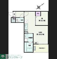 Jack sunashinden II 1LDKの間取図画像
