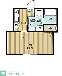 朝霞市朝志ヶ丘計画 3階1Kの間取り