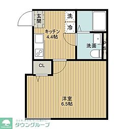 朝霞市朝志ヶ丘計画 2階1Kの間取り