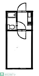 b'CASA上福岡reborn 1Kの間取図画像