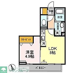 ストークヒル2 1LDKの間取図画像