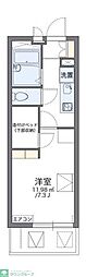 レオパレストルワジエーム 1Kの間取図画像