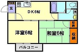 ドムス・プリメーラ 2DKの間取図画像