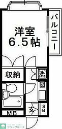 ヴェルドミール 1Kの間取図画像