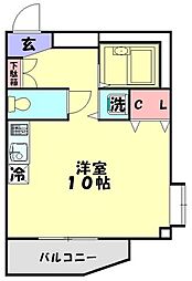 澤田ビル 1Kの間取図画像
