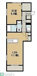MAISONPLAGE 1LDKの間取図画像