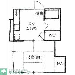 コーポアリス 1DKの間取図画像