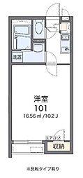クレイノエストカーサ 1Kの間取図画像