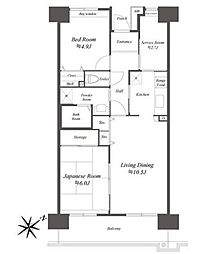 T'sgarden清瀬 2LDKの間取図画像