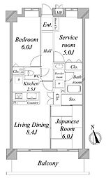 レーベンハイム朝霞ヒルズ 2SLDKの間取図画像