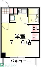 シュテルン和光 ワンルームの間取図画像