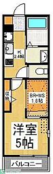 ヴィラージュ 1Kの間取図画像