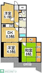 ラビオン協和 3DKの間取図画像
