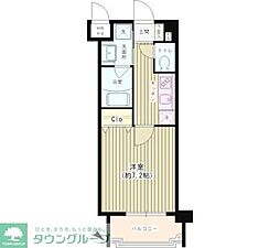 アイコート赤塚 1Kの間取図画像