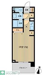 京急本線 横浜駅 徒歩5分の賃貸マンション 5階ワンルームの間取り