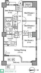 ザ・レジデンス本牧　横浜ベイサイド 12階4LDKの間取り