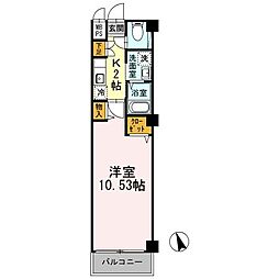 横浜市営地下鉄ブルーライン 三ツ沢上町駅 徒歩2分の賃貸マンション 1階1Kの間取り