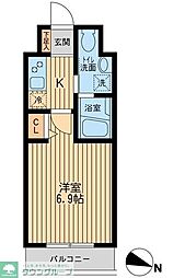 ＨＦ関内レジデンス 13階1Kの間取り