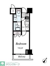 グリフィン横浜・グランビスタ 7階1Kの間取り