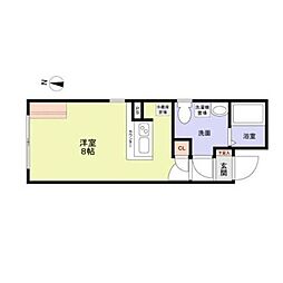 ラ・フォート元町中華街 2階1LDKの間取り