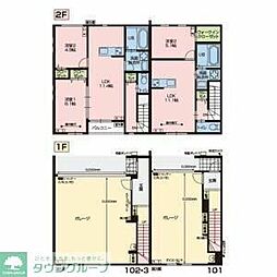 シェブロン・ルージュ 2LDKの間取図画像