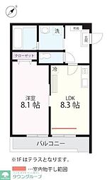 Quiet Crab House mix三ツ沢下町(仮) 1LDKの間取図画像