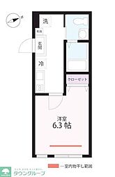 QUIET CRAB HOUSE mix山手II(仮) 1Kの間取図画像