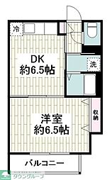 ミルフォードパレス 1DKの間取図画像