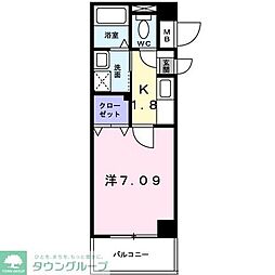 カルフール本牧 1Kの間取図画像