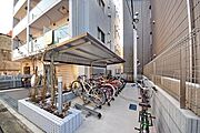 専用自転車置き場あります