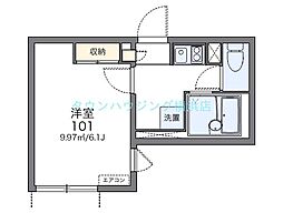 レオネクストルボヌール横浜 1Kの間取図画像