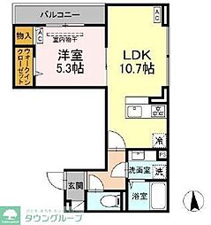 D'Bless横濱岸根公園I 1LDKの間取図画像