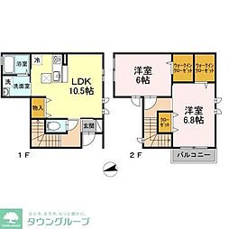 テラス大道 2LDKの間取図画像